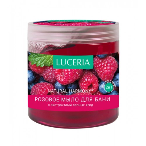 LUCERIA Мыло густое для бани Розовое 470мл